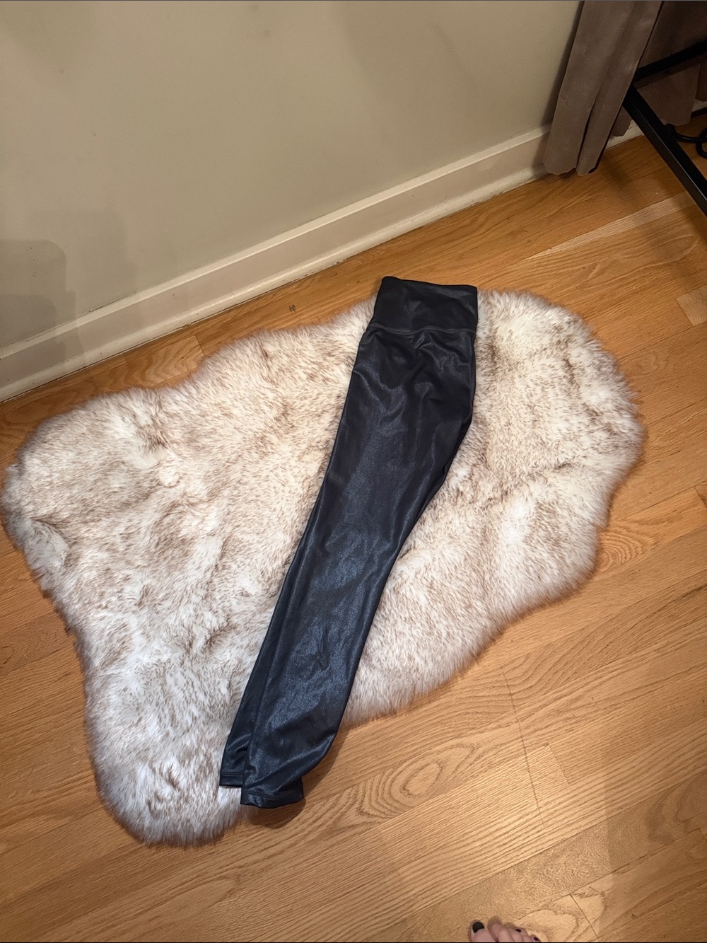 Athleta Black Faux-Leather Leggings